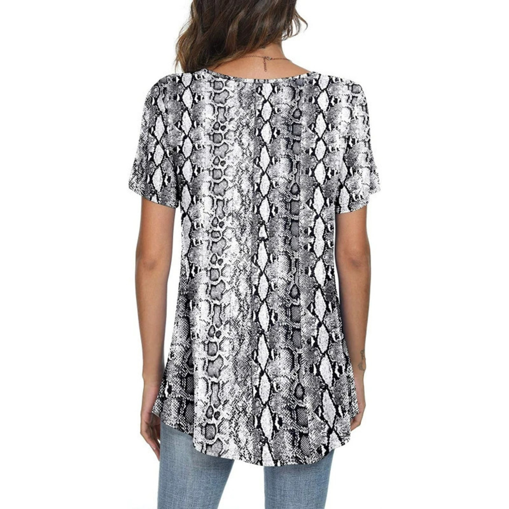 ZARA Ladies Casual Versatile Loose Fit Printed Short Sleeve T Shirt Fall